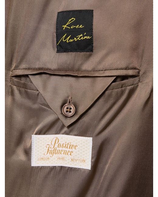 Martine Rose Brown Viscose Satin Long Sleeve Shirt for men