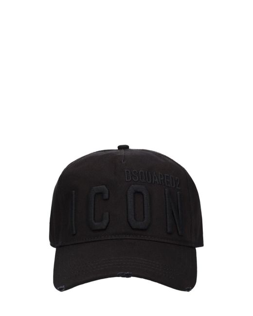 DSquared² Black Logo Baseball Hat for men
