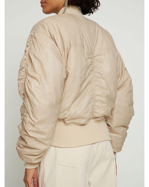 Isabel Marant Natural Kinsley Bomberjacke Aus Wattiertem Baumwoll-shell