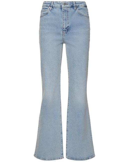 FRAME Blue The Arrow Cotton High Rise Jeans