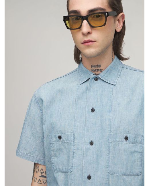 Saint Laurent Sl 402 Squared Acetate Sunglasses - Lyst