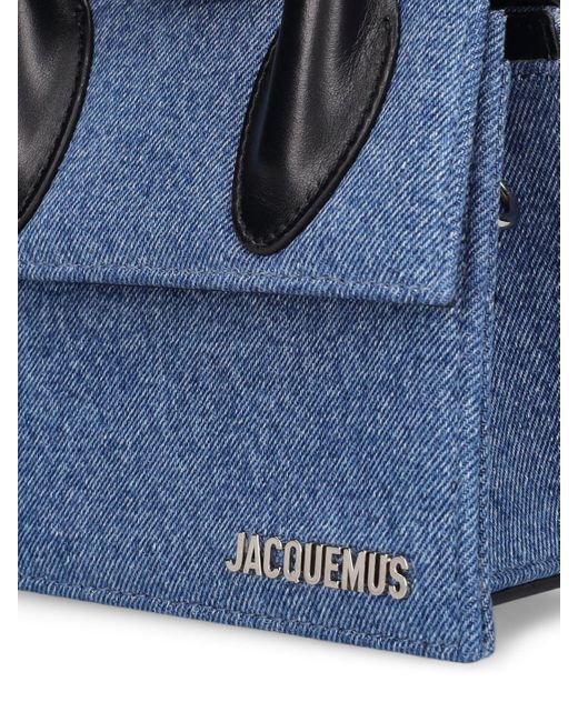 Jacquemus Blue Le Chiquito Noeud Denim Top Handle Bag