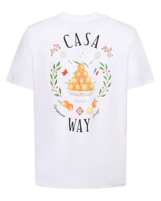 Casablancabrand T-shirt Aus Bio-baumwolle "casa Way" in White für Herren