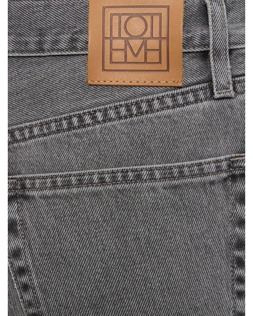 Jeans in denim di cotone di Totême  in Gray