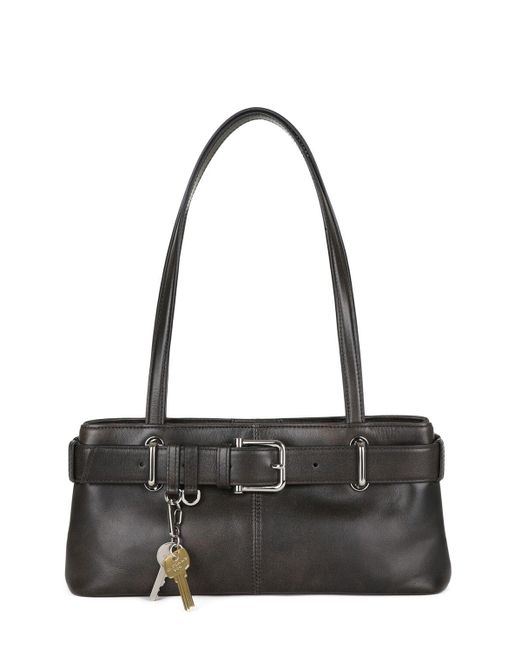 OSOI Black Mini Schultertasche Aus Leder "brocle"