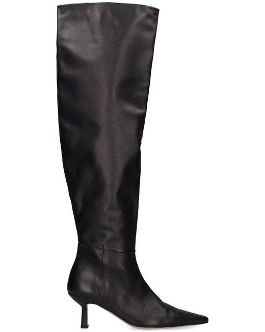 BY FAR 75mm Meaghan Leather Overtheknee Boots in Black Lyst
