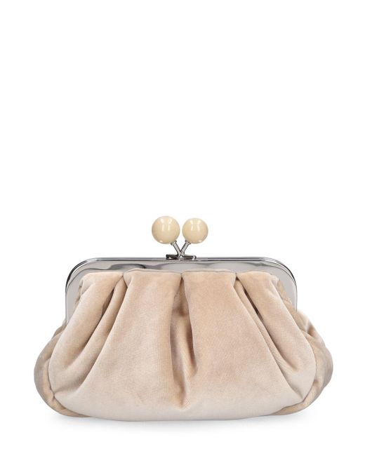 Pochette cavour in velluto di Weekend by Maxmara in Natural