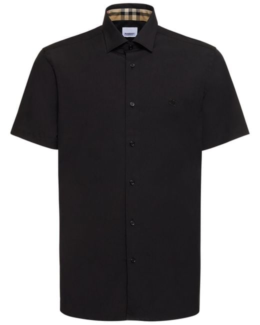 Black burberry best sale shirt for men