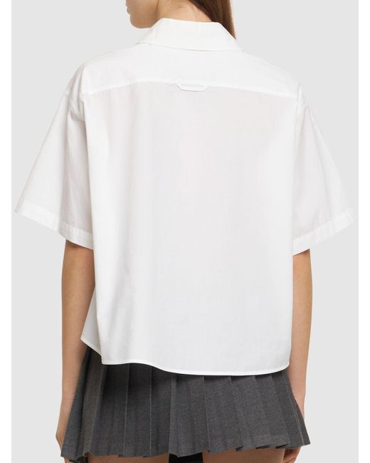 Camisa corta de popelina de algodón KENZO de color White