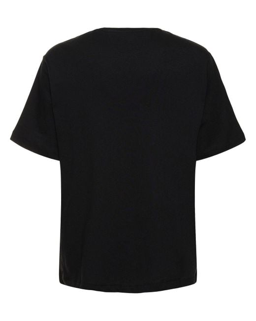 Ferrari Black Logo Oversize Cotton Jersey T-Shirt for men