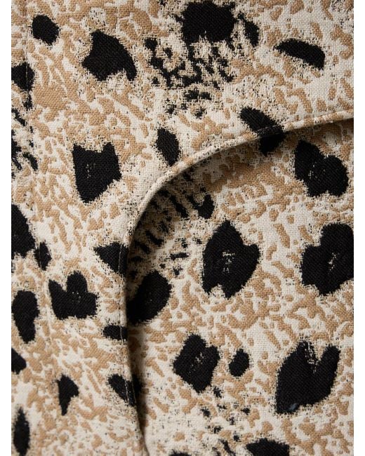 Jupe en cady léopard avec boucle la jupe obra Jacquemus en coloris White