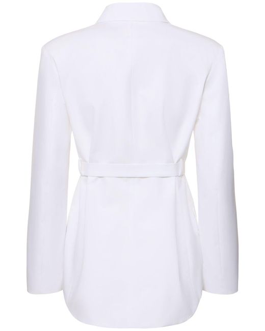 Valentino White Poplin Shirt Jacket W/ Belt