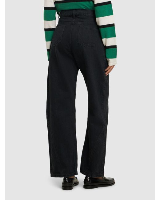 J.W. Anderson Twisted Midrise Workwear Boyfriend Jeans Blue