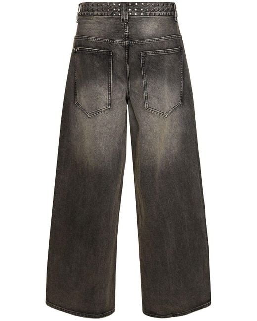 Jaded London Gray Faded Studded baggy Jeans for men