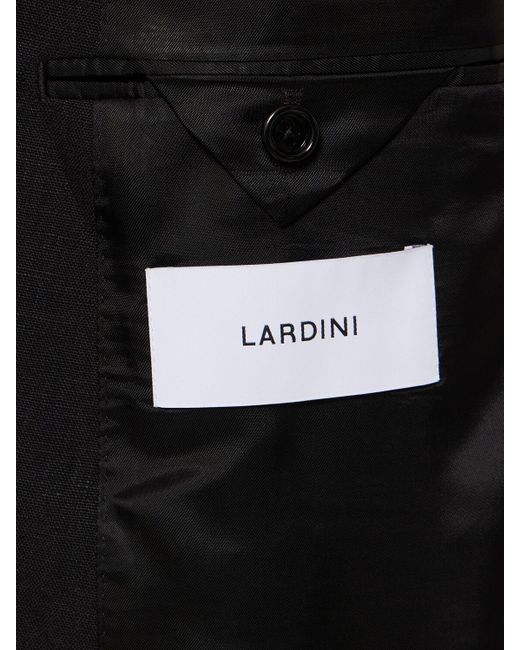 Lardini Black Attitude Double Breast Linen Blazer for men