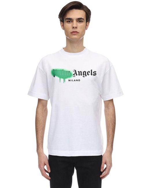 Palm Angels T-Shirt mit Graffiti-Print in White für Herren