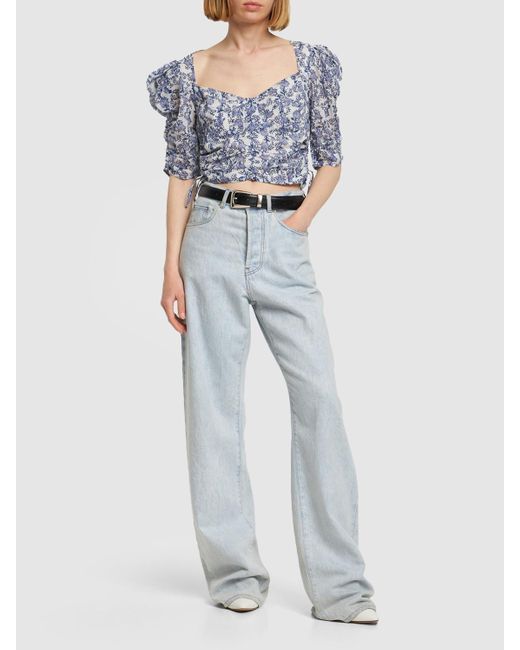 Isabel Marant Blue Baumwolltop "galaor"