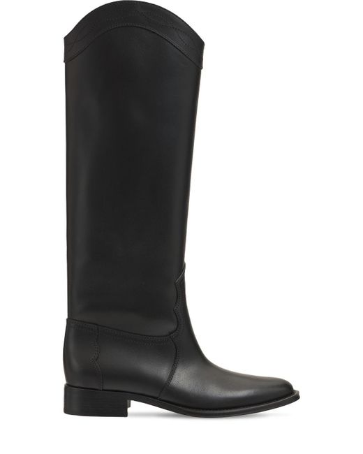 Saint Laurent Black 30mm Kate Leather Tall Boots