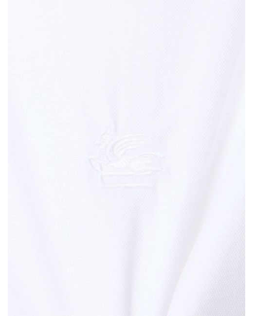 Etro Hemd Aus Baumwolle Mit Button-down-logo in White für Herren