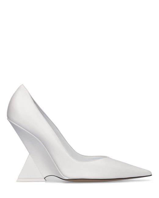 The Attico 105mm Cheope Leather Pumps in White | Lyst