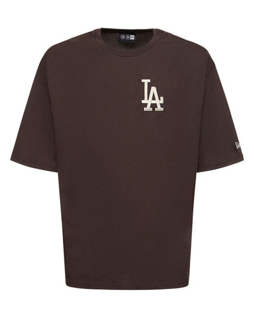 KTZ Brown League Essentials La Dodgers T-shirt for men