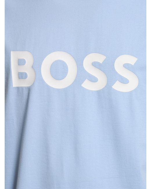 メンズ Boss Tiburt 354 コットンtシャツ Blue