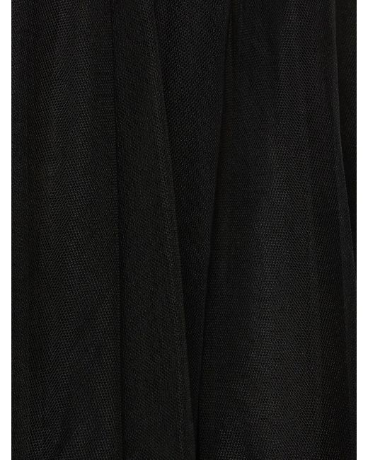 Noir Kei Ninomiya Black Minikleid Aus Tüll Und Baumwolle