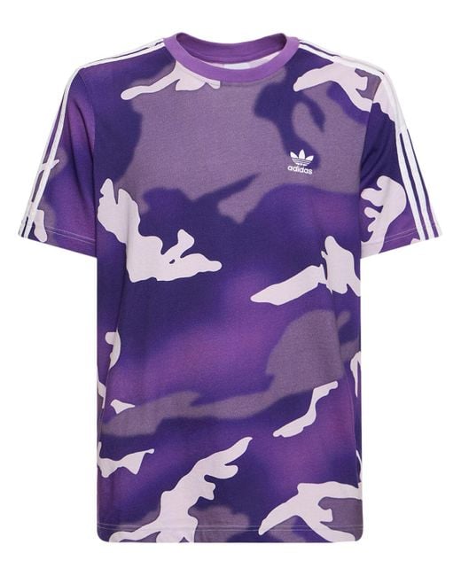 Adidas Originals Purple Camo Printed T-shirt for men