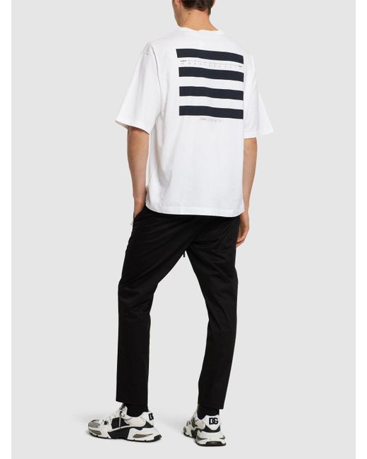 T-shirt oversize in jersey di cotone di Dolce & Gabbana in White da Uomo
