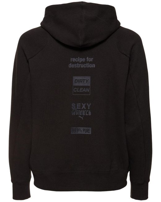 PUMA Black Pleasures Logo Hooded Sweatshirt for men