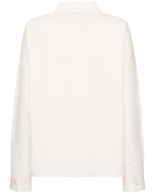 Camicia carter in popeline di cotone di Weekend by Maxmara in White