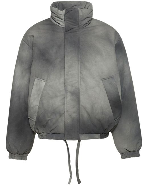 Acne Gray Osam Wave Dyed Puffer Jacket for men