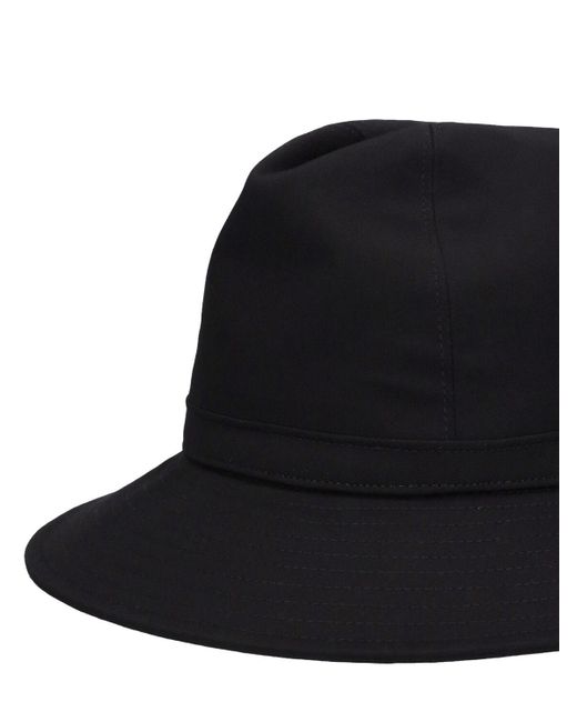 Yohji Yamamoto Black Fedora Wool Gabardine Hat for men