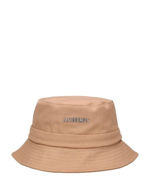 Jacquemus Natural Le Bob Gadjo Cotton Blend Bucket Hat for men