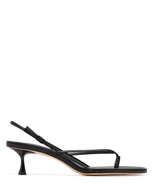 STUDIO AMELIA Black Damen 50Mm Hohe Sandaletten Aus Leder „Wishbone“