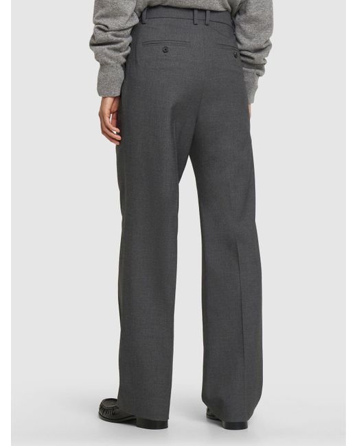 Pantaloni larghi in misto lana con pinces di DUNST in Gray