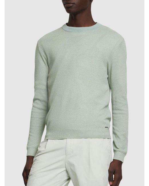 ALPHATAURI Green Facas Knit Sweater for men