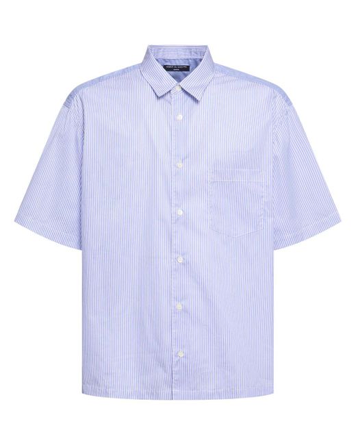 Comme des Garçons Blue Cotton Short Sleeve Shirt for men