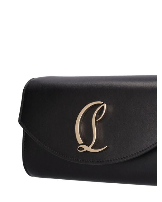 Femme Pochette En Cuir À Chaîne Loubi54 Unique Christian Louboutin en coloris Black