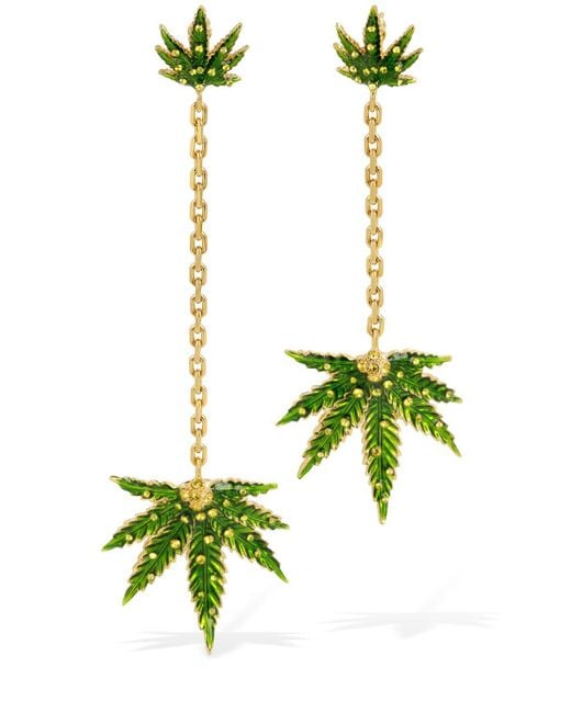 DSquared² Green Marija Crystal Mismatched Earrings