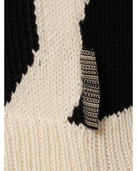 Marc Jacobs Black Distressed Monogram Oversize Sweater