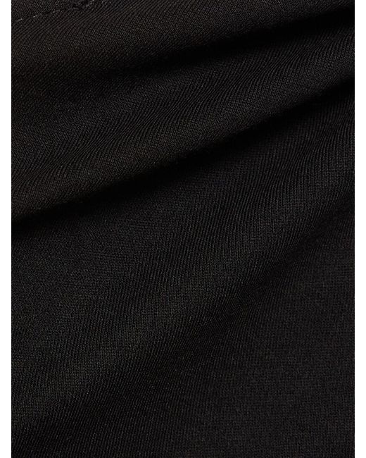 David Koma Black One-Sleeve Cutout Jersey Bodysuit