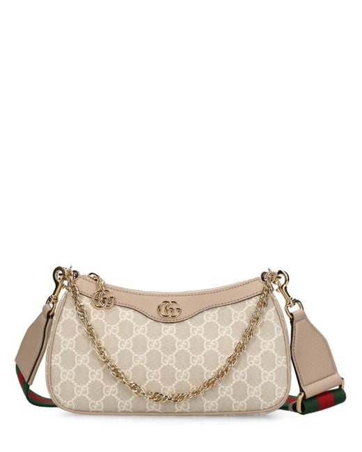 Gucci Natural Small Ophidia gg Canvas Shoulder Bag
