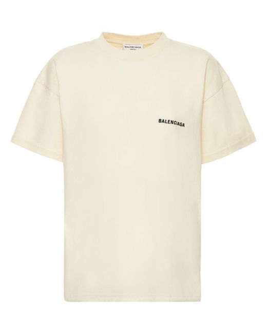 Balenciaga Multicolor Medium Fit Embroidered Cotton T-shirt