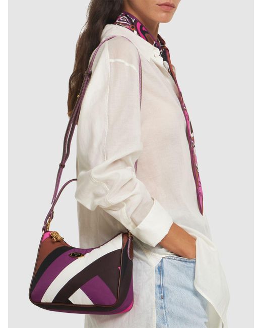 Emilio Pucci Purple Umhängetasche Aus Nylon