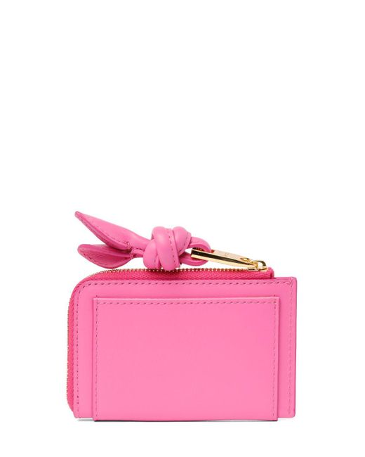 Jacquemus Pink Le Porte-cartes Tourni Leather Wallet