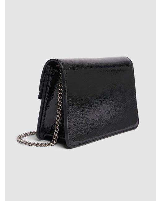 Gucci Mini Dionysus Patent Leather Bag Black