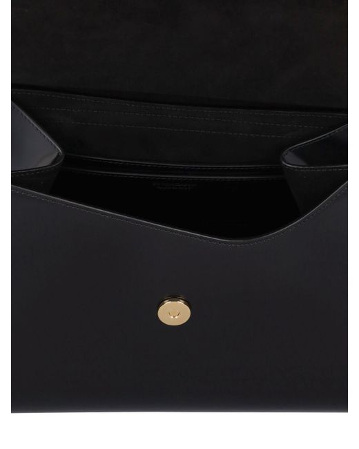 Ferragamo Black Medium Prisma Leather Top Handle Bag