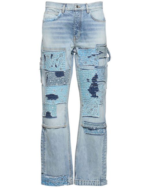Amiri Carpenter-jeans Mit Bandana-patchwork in Blue für Herren