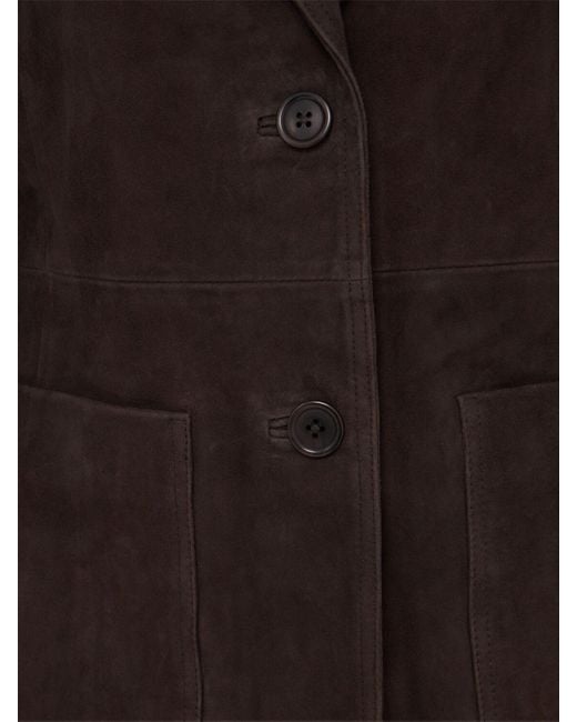 Rohe Black Damen Blazer Aus Wildleder